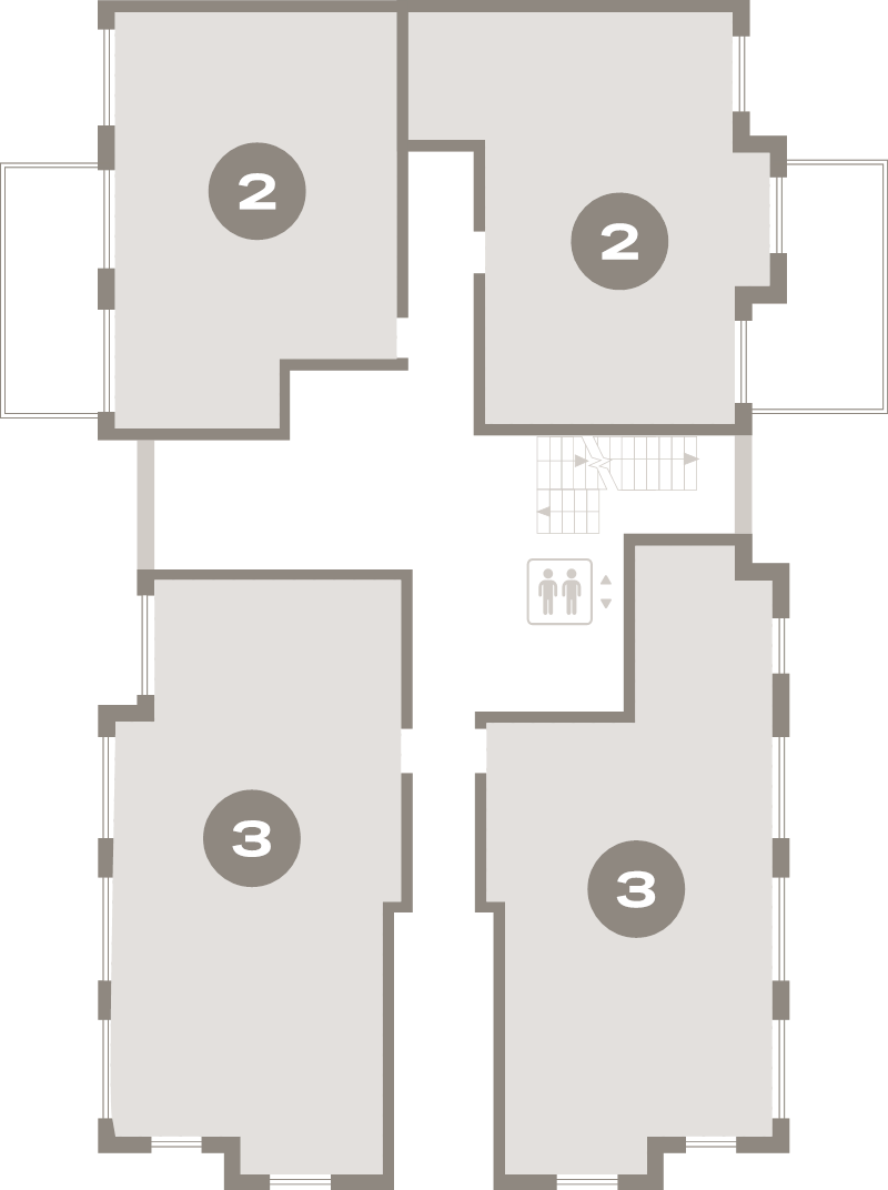 4-комнатная (Евро) квартира, 79 м² в ЖК "Брусника в Новоселье" - планировка этажа
