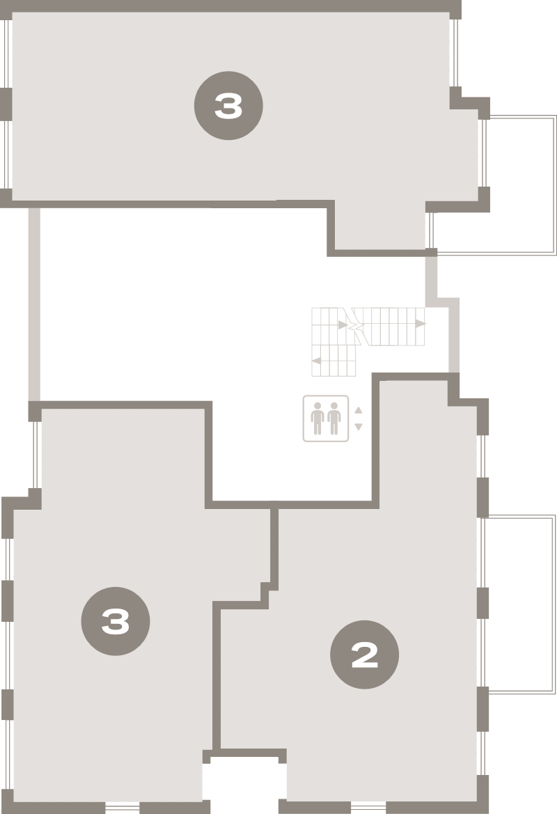 3-комнатная (Евро) квартира, 100.2 м² в ЖК "Брусника в Новоселье" - планировка этажа