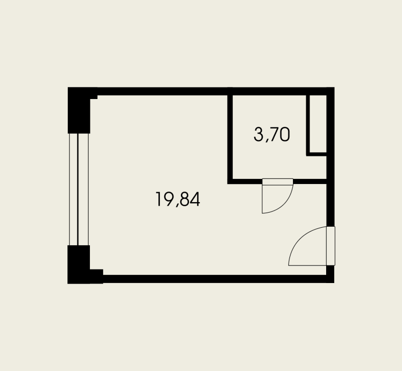 Помещение, 23.53 м² в ЖК "Холландер" - планировка, фото №1