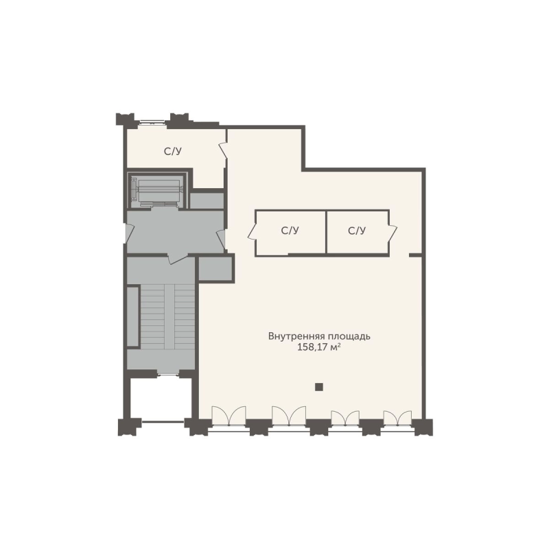 Квартира-студия, 158.17 м² - планировка, фото №1