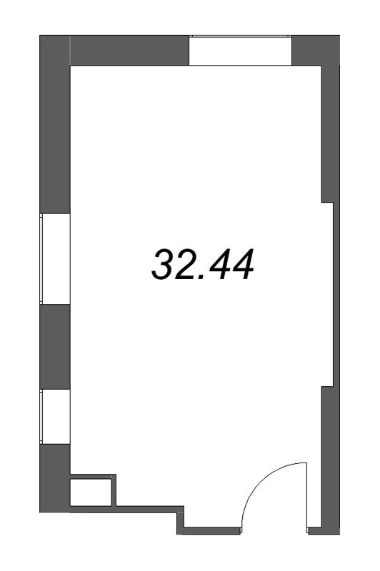 Помещение, 32.44 м² в ЖК "Saan" - планировка, фото №1