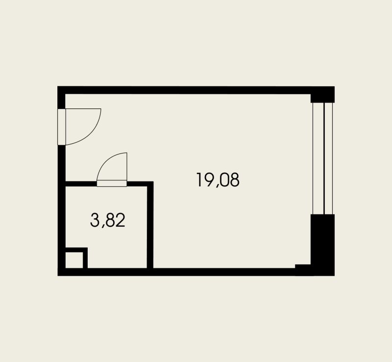 Помещение, 22.9 м² в ЖК "Холландер" - планировка, фото №1