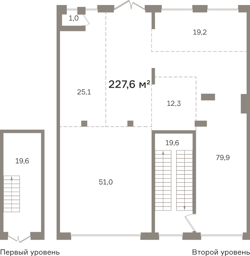 Помещение, 227.6 м² в ЖК "Северный ветер" - планировка, фото №1