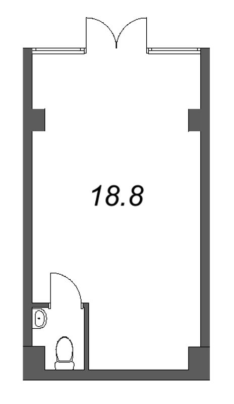 Помещение, 18.8 м² в ЖК "LOTS Тихая" - планировка, фото №1