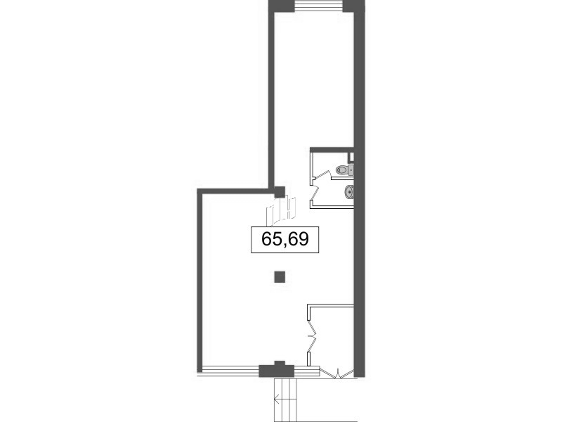 Помещение, 66.3 м² - планировка, фото №1