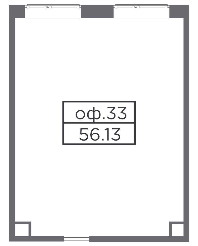 Помещение, 56.13 м² в ЖК "Ladozhsky AVENIR" - планировка, фото №1