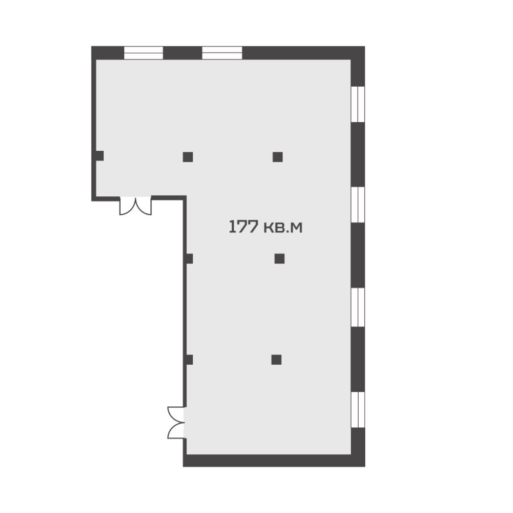 Помещение, 176.98 м² в ЖК "М114" - планировка, фото №1