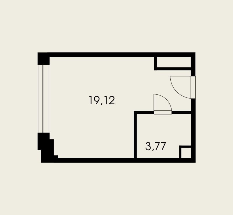 Помещение, 22.89 м² в ЖК "Холландер" - планировка, фото №1