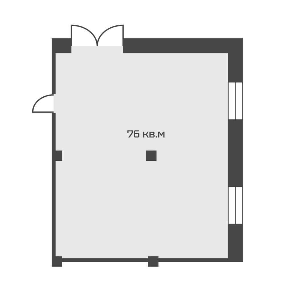 Помещение, 75.86 м² в ЖК "М114" - планировка, фото №1