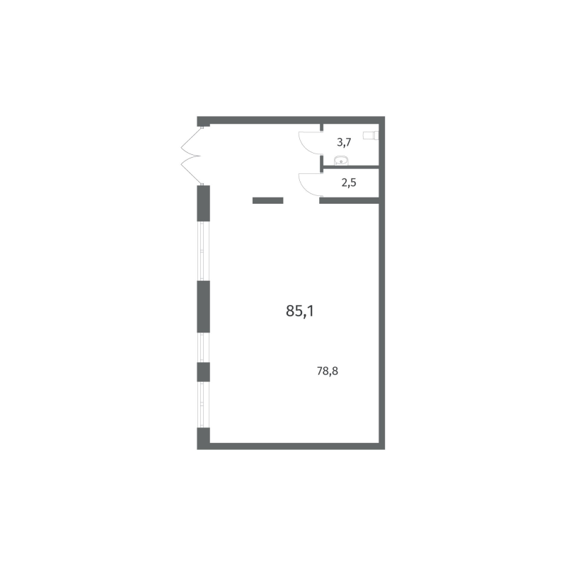 Помещение, 85.09 м² - планировка, фото №1