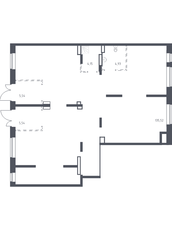 Помещение, 155.68 м² в ЖК "Квартал Торики" - планировка, фото №1