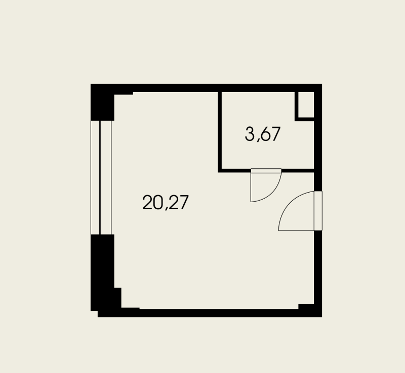 Помещение, 23.94 м² в ЖК "Холландер" - планировка, фото №1