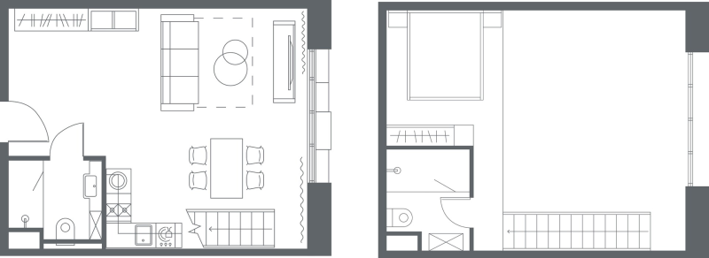 2-комнатная (Евро) квартира, 56.19 м² в ЖК "YE’S Primorsky" - планировка, фото №1