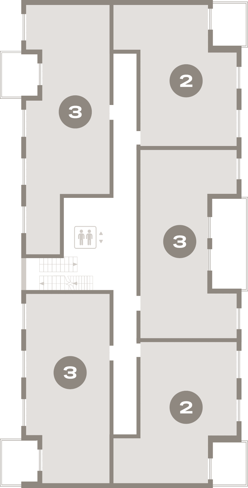 4-комнатная (Евро) квартира, 88 м² в ЖК "Брусника в Новоселье" - планировка этажа