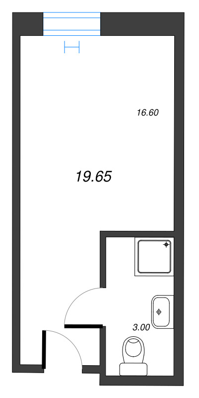 Квартира-студия, 20.16 м² в ЖК "We'll" - планировка, фото №1