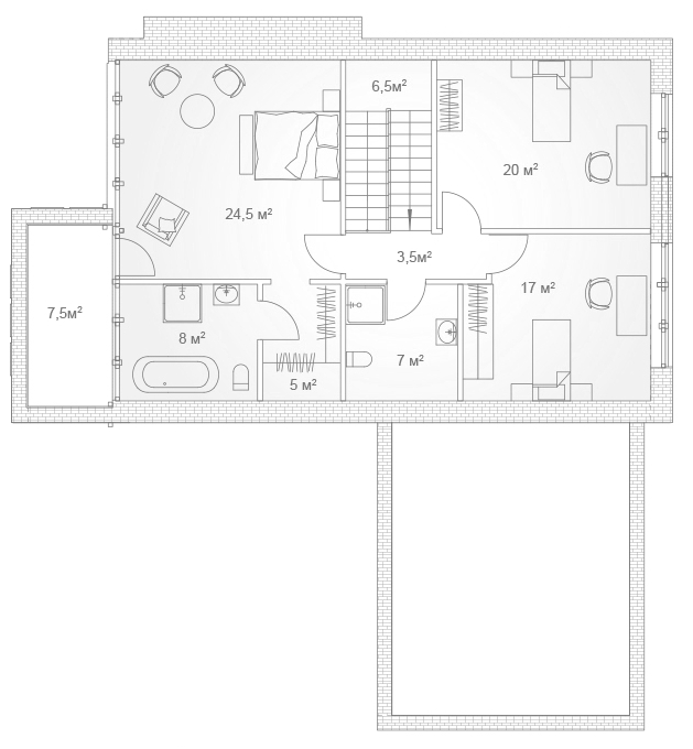 5-комнатная (Евро) квартира, 194.7 м² в ЖК "Сад Времени" - планировка, фото №2
