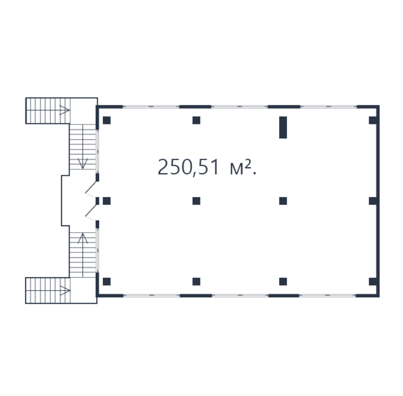 Помещение, 250.51 м² в ЖК "Ромашки" - планировка, фото №1