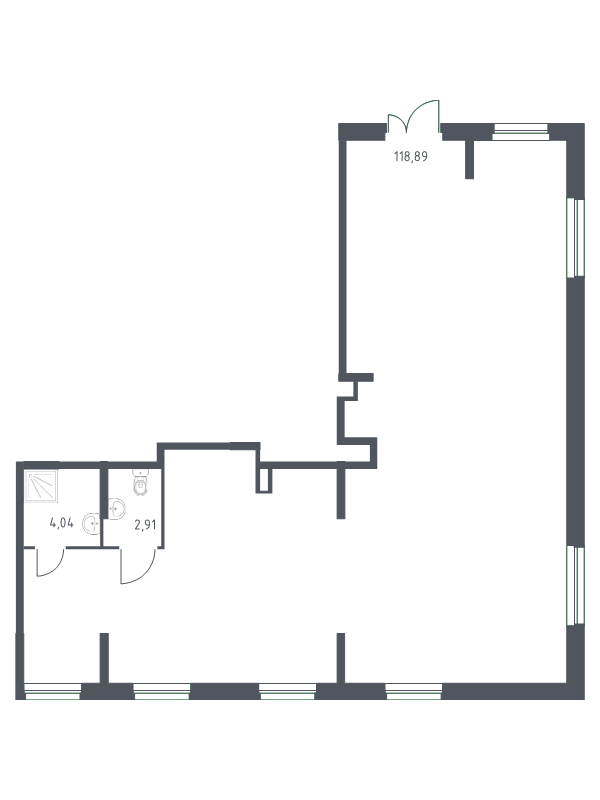 Помещение, 125.84 м² - планировка, фото №1