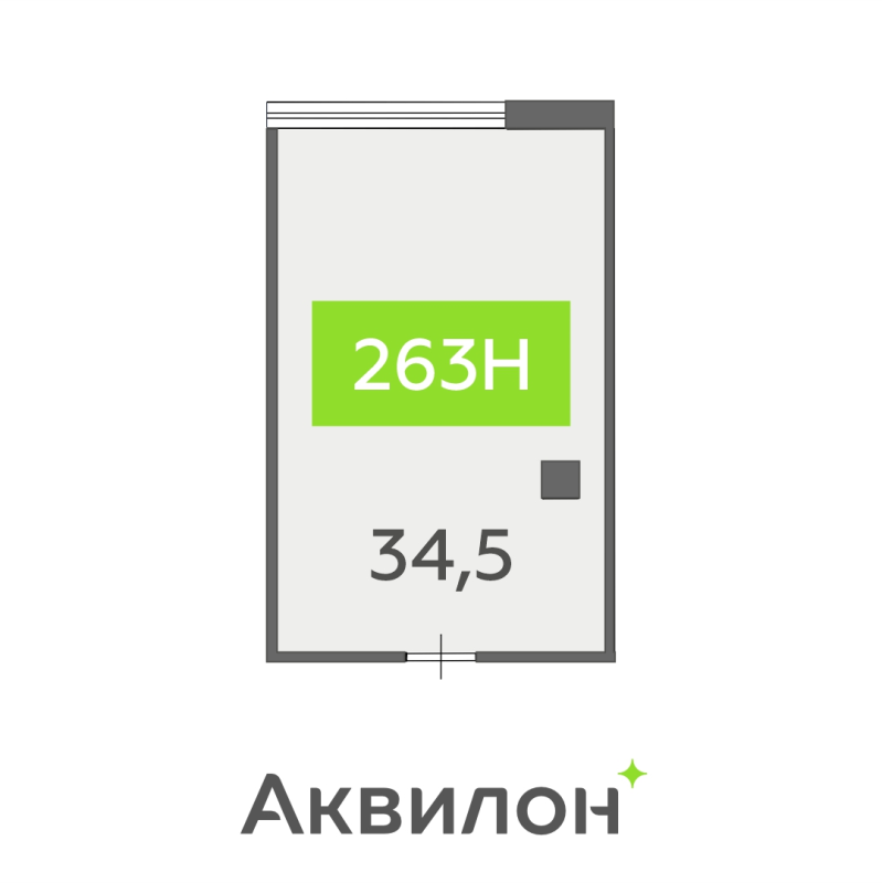 Помещение, 34.5 м² в ЖК "БЦ INSIDE" - планировка, фото №1