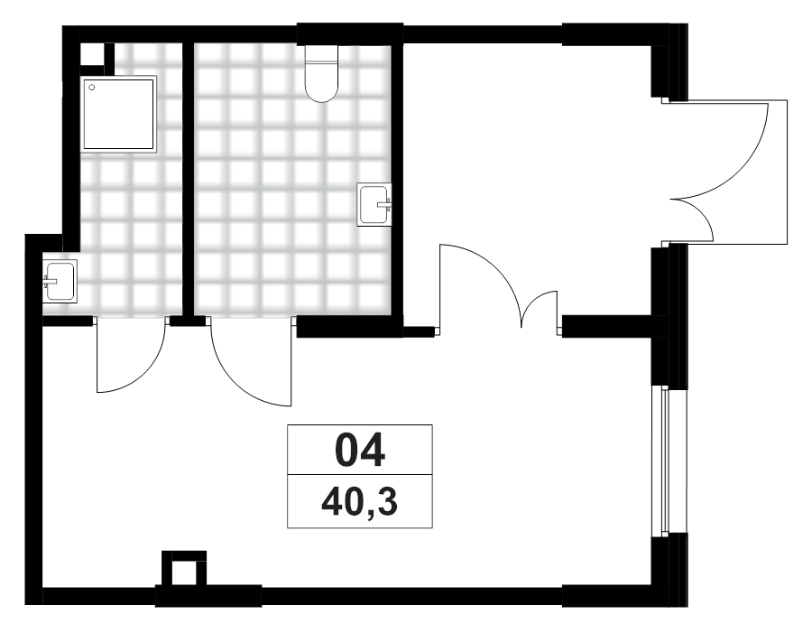 Помещение, 40.3 м² в ЖК "А101 Всеволожск" - планировка, фото №1