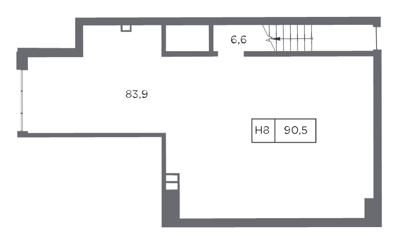 Помещение, 90.5 м² в ЖК "BAKUNINA 33" - планировка, фото №1
