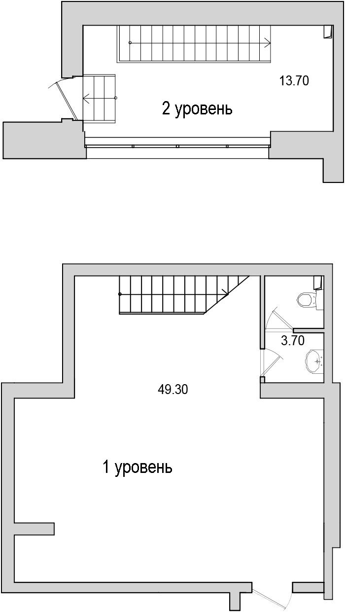 Помещение, 68.5 м² в ЖК "Поэт" - планировка, фото №1