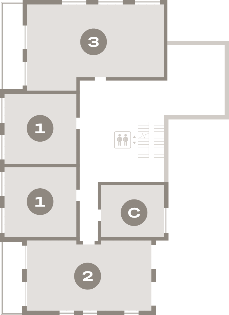 Квартира-студия, 28 м² в ЖК "Северный ветер" - планировка этажа
