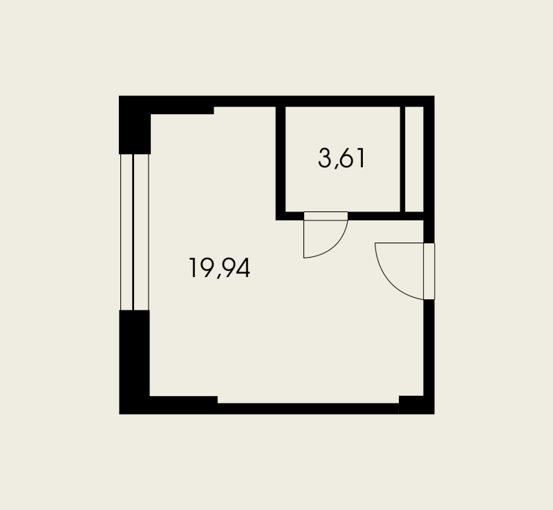 Помещение, 23.56 м² в ЖК "Холландер" - планировка, фото №1