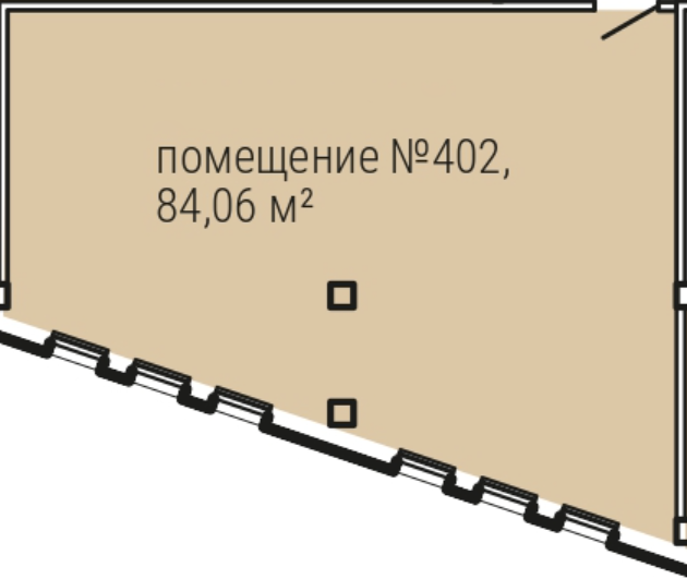 Помещение, 84.43 м² в ЖК "Smart Гранитная" - планировка, фото №1