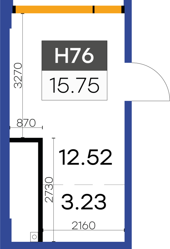 Помещение, 15.75 м² - планировка, фото №1
