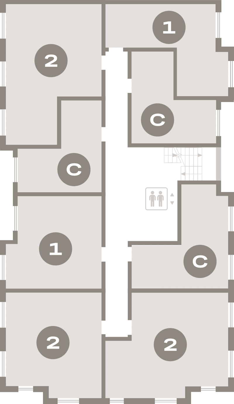 Квартира-студия, 27.9 м² в ЖК "Брусника в Новоселье" - планировка этажа