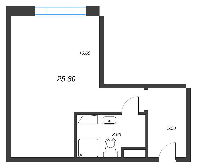 Квартира-студия, 21.2 м² в ЖК "VIDI" - планировка, фото №1