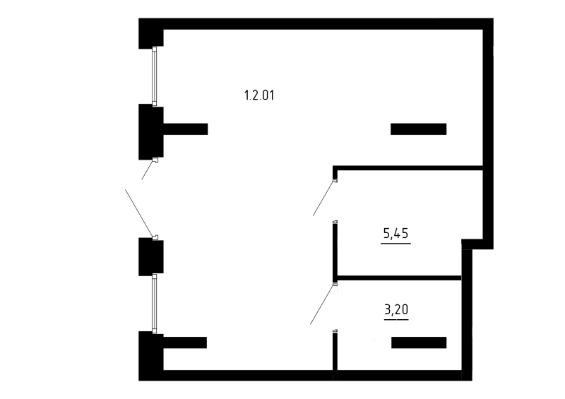 Помещение, 36.78 м² в ЖК "Аннино Сити" - планировка, фото №1
