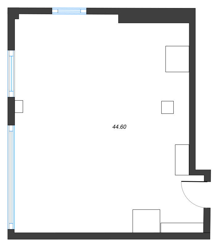 2-комнатная квартира, 83.6 м² - планировка, фото №1