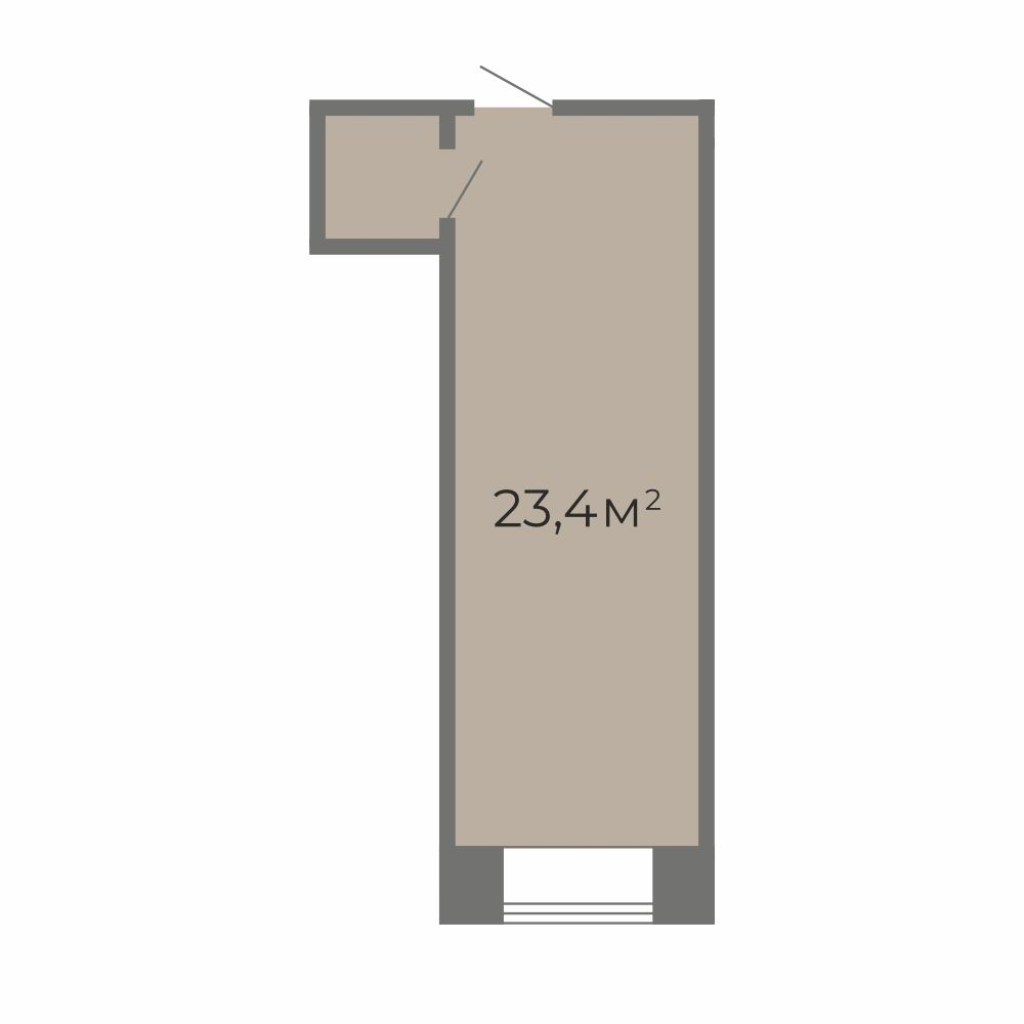 Помещение, 23.44 м² в ЖК "Пространство by Avenue-Apart" - планировка, фото №1