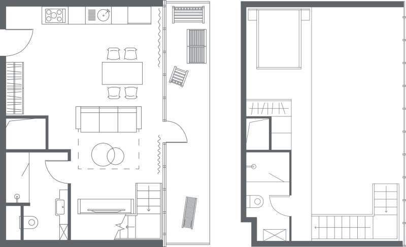 2-комнатная (Евро) квартира, 61.04 м² в ЖК "YE’S Primorsky" - планировка, фото №1
