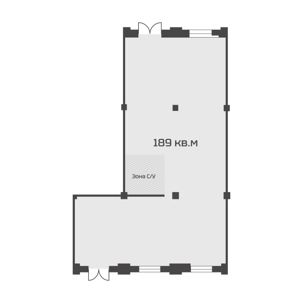 Помещение, 184.91 м² в ЖК "М114" - планировка, фото №1