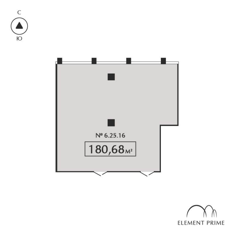 Помещение, 180.68 м² в ЖК "ELEMENT PRIME" - планировка, фото №1