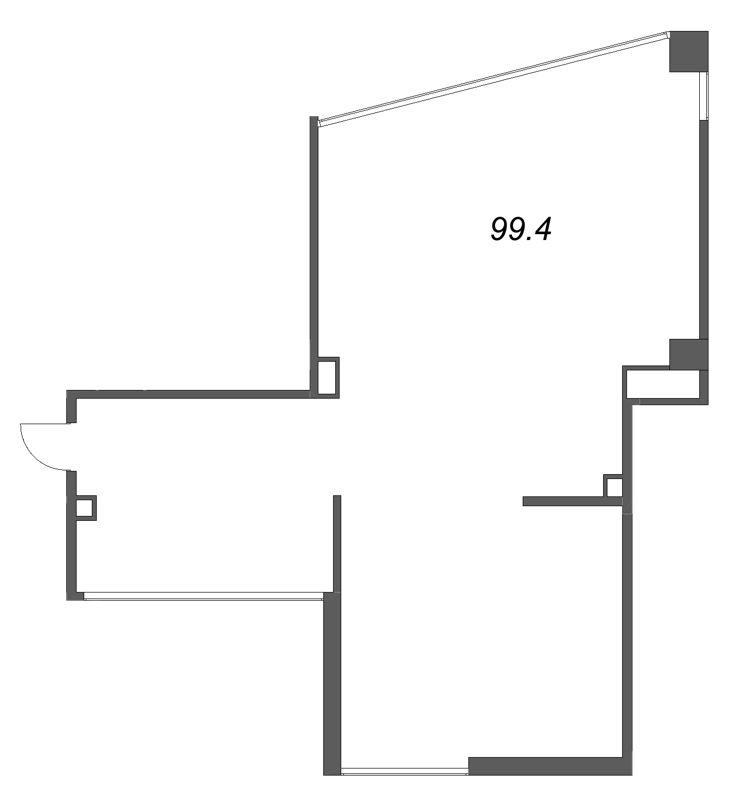 Помещение, 99.4 м² в ЖК "Арт Плаза" - планировка, фото №1