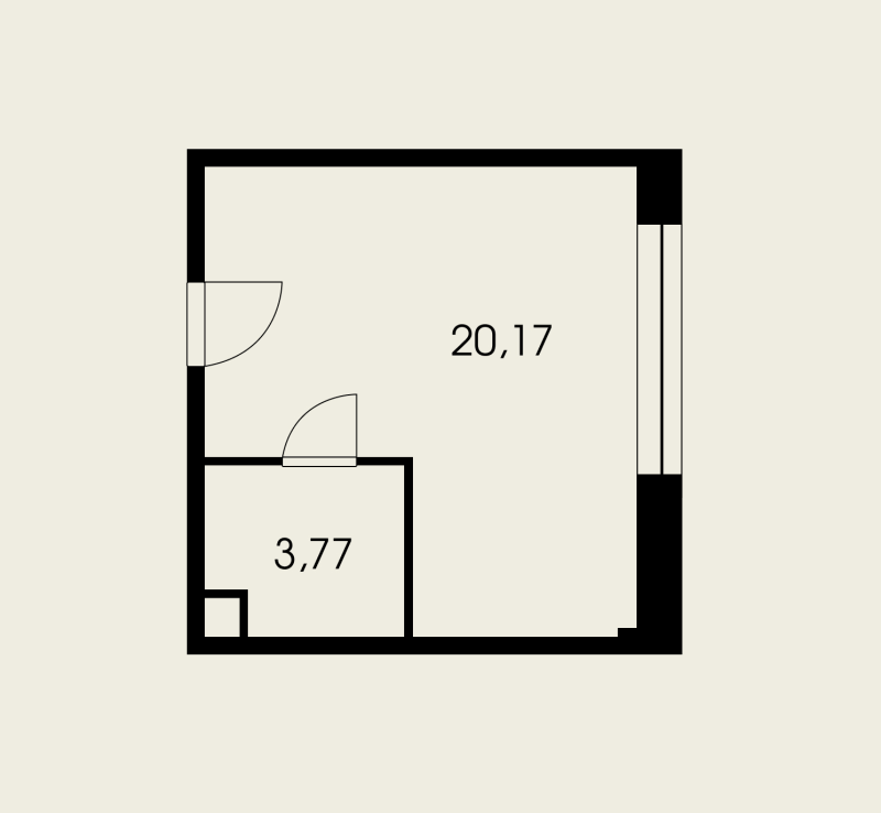 Помещение, 23.94 м² в ЖК "Холландер" - планировка, фото №1