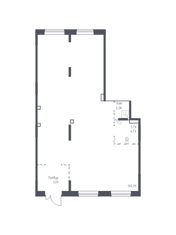 Помещение, 115.94 м² в ЖК "Новые Лаврики" - планировка, фото №1