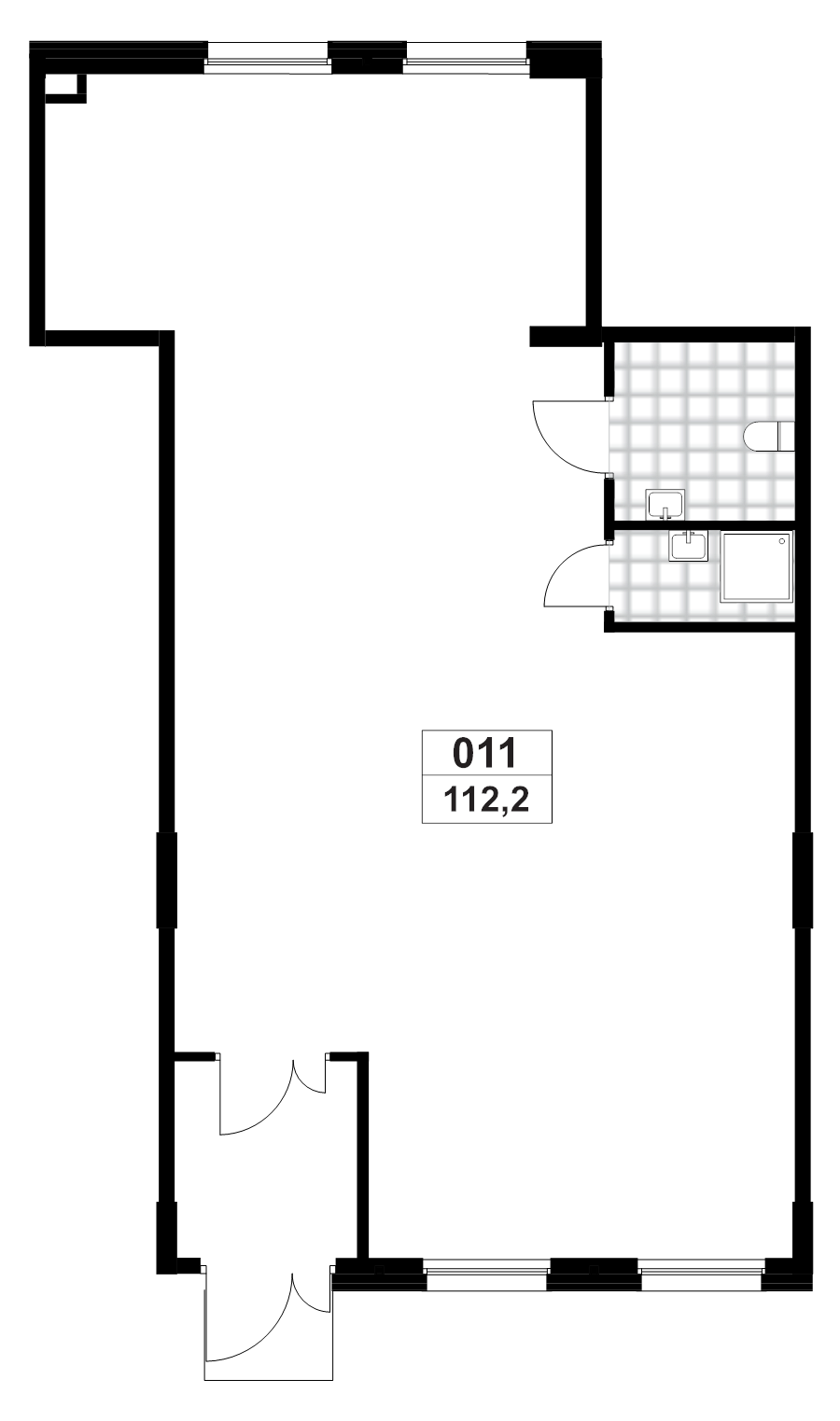 Помещение, 112.2 м² в ЖК "А101 Всеволожск" - планировка, фото №1