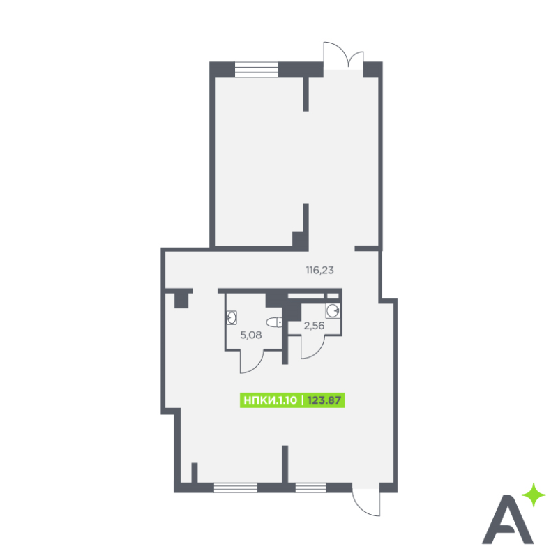 Помещение, 123.87 м² - планировка, фото №1