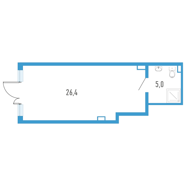 Помещение, 31.4 м² - планировка, фото №1