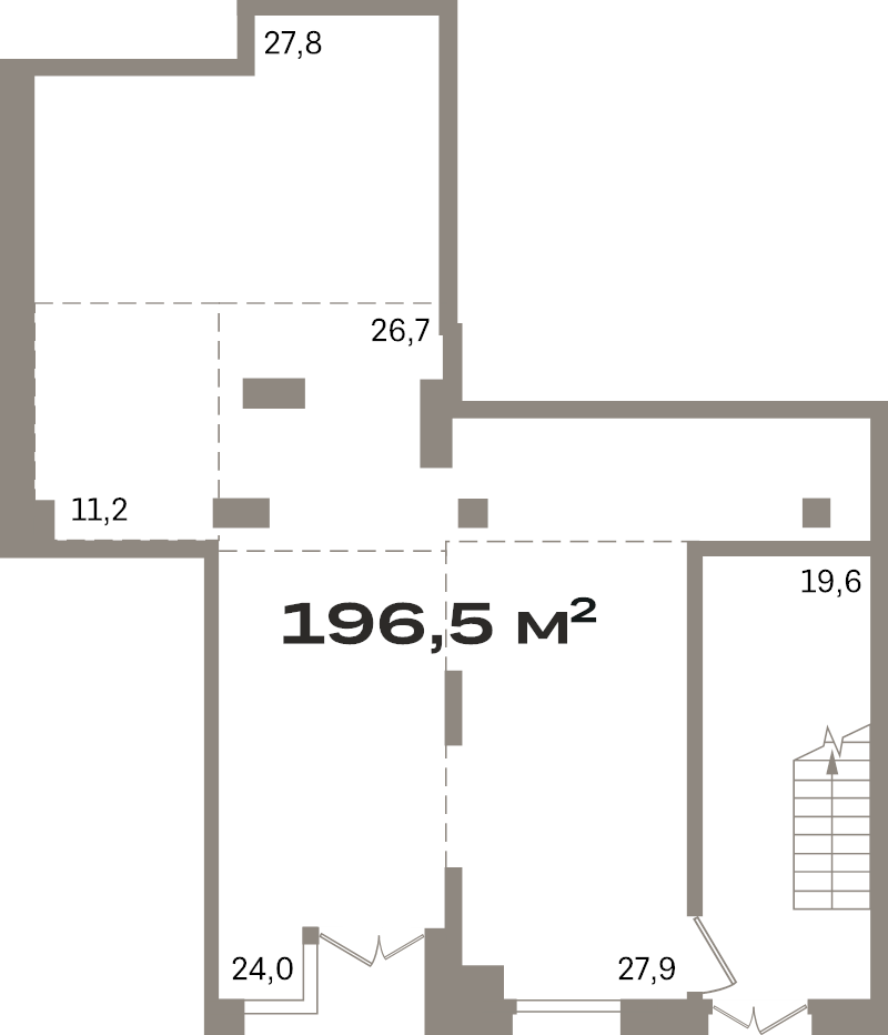 Помещение, 196.5 м² в ЖК "Северный ветер" - планировка, фото №1
