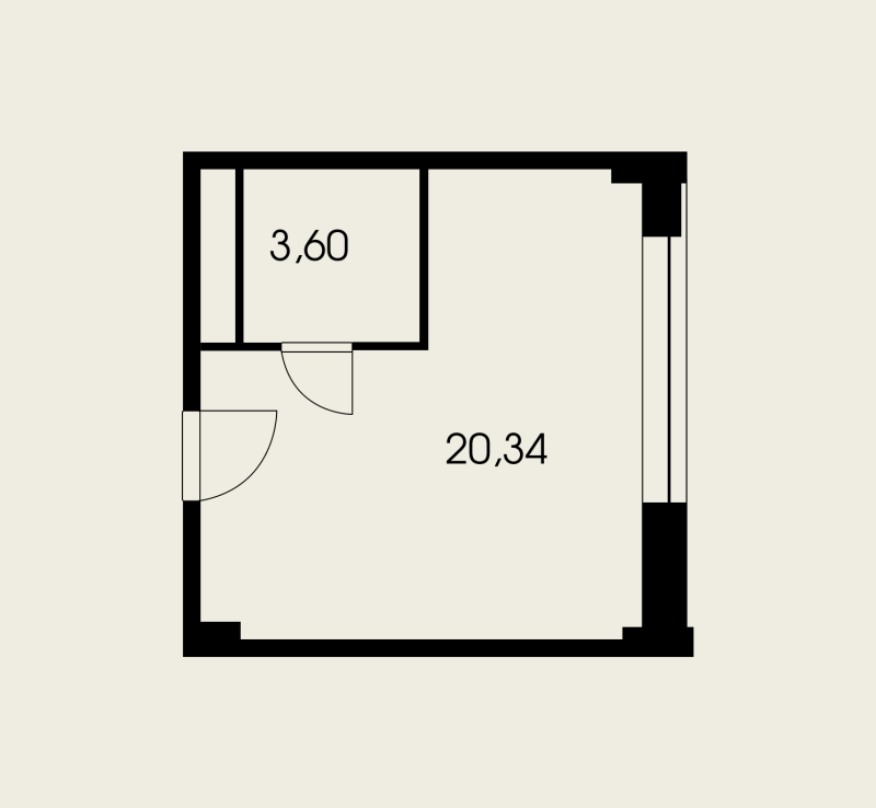 Помещение, 23.94 м² в ЖК "Холландер" - планировка, фото №1