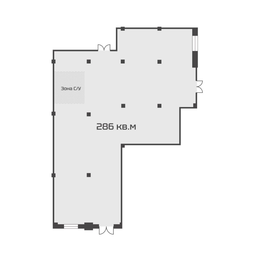 Помещение, 285.05 м² в ЖК "М114" - планировка, фото №1
