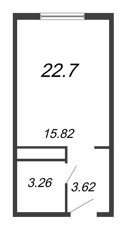 3 кв 2023. Про.молодость апартаменты 1 комнатная.