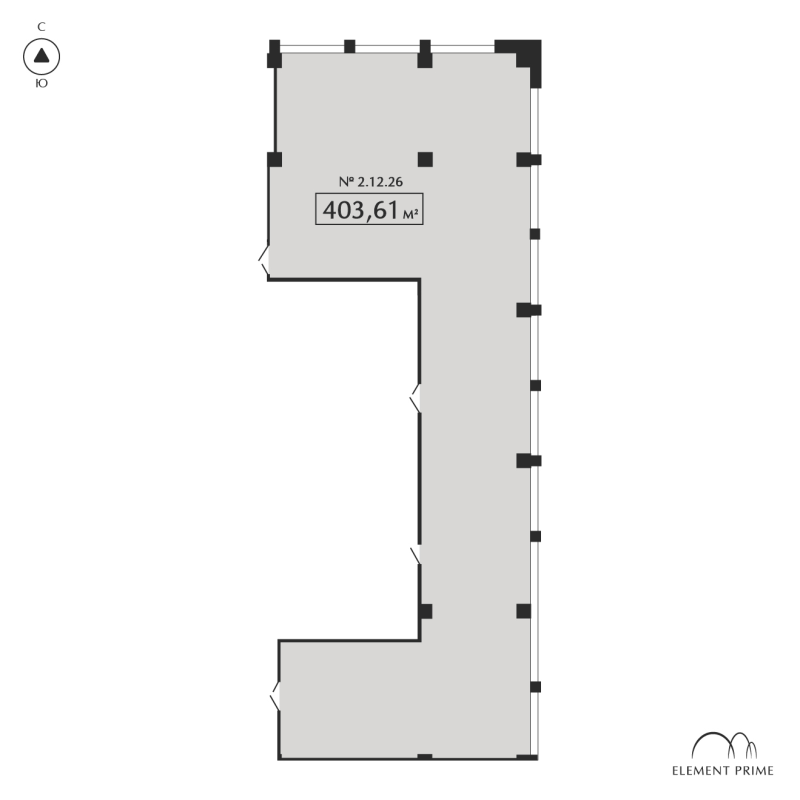 Помещение, 403.61 м² в ЖК "ELEMENT PRIME" - планировка, фото №1