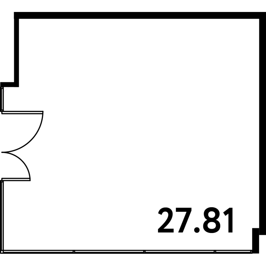 Помещение, 27.81 м² в ЖК "МОСКО" - планировка, фото №1